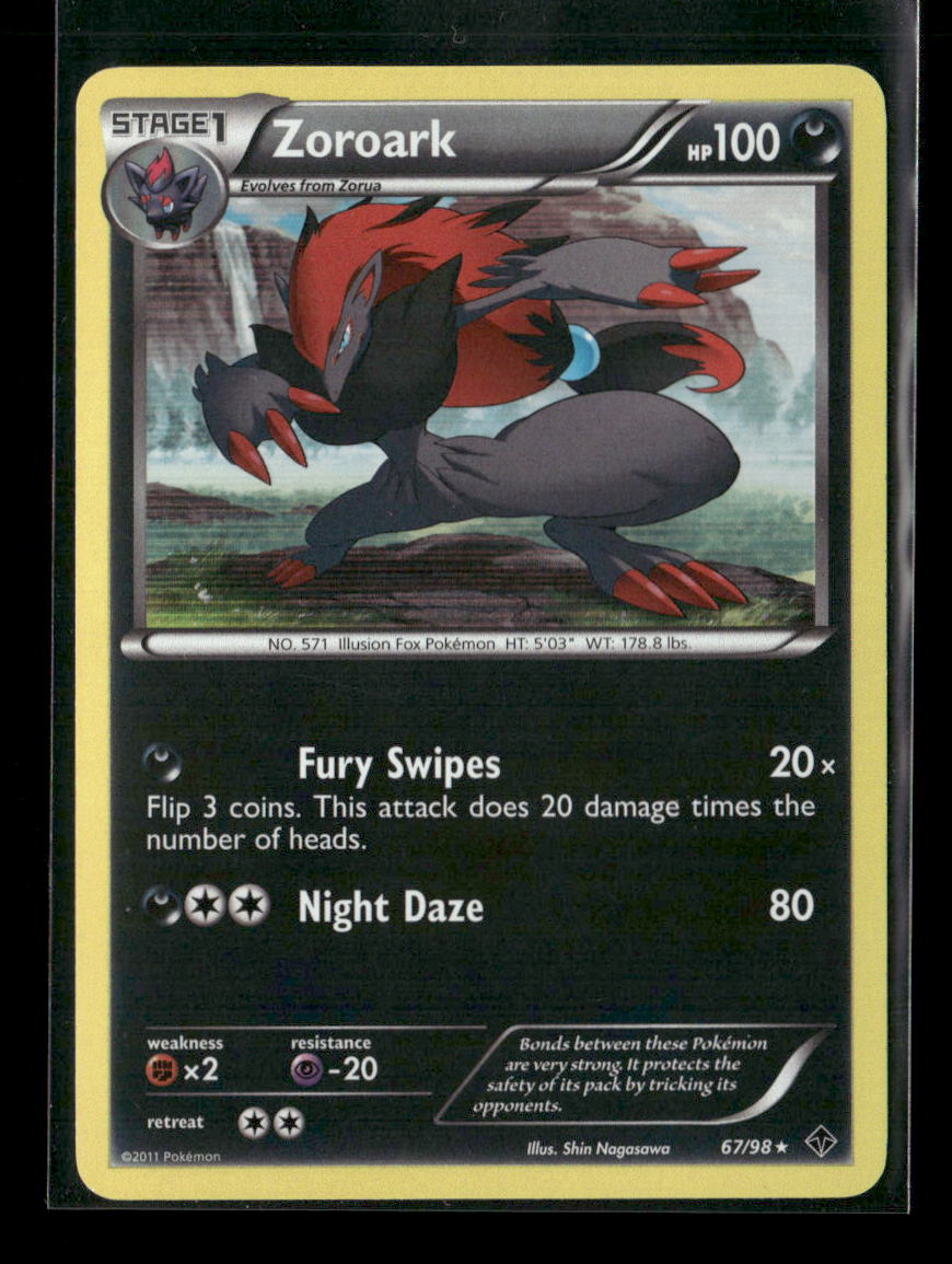 Zoroark Holo Rare Emerging Powers 67/98 LP