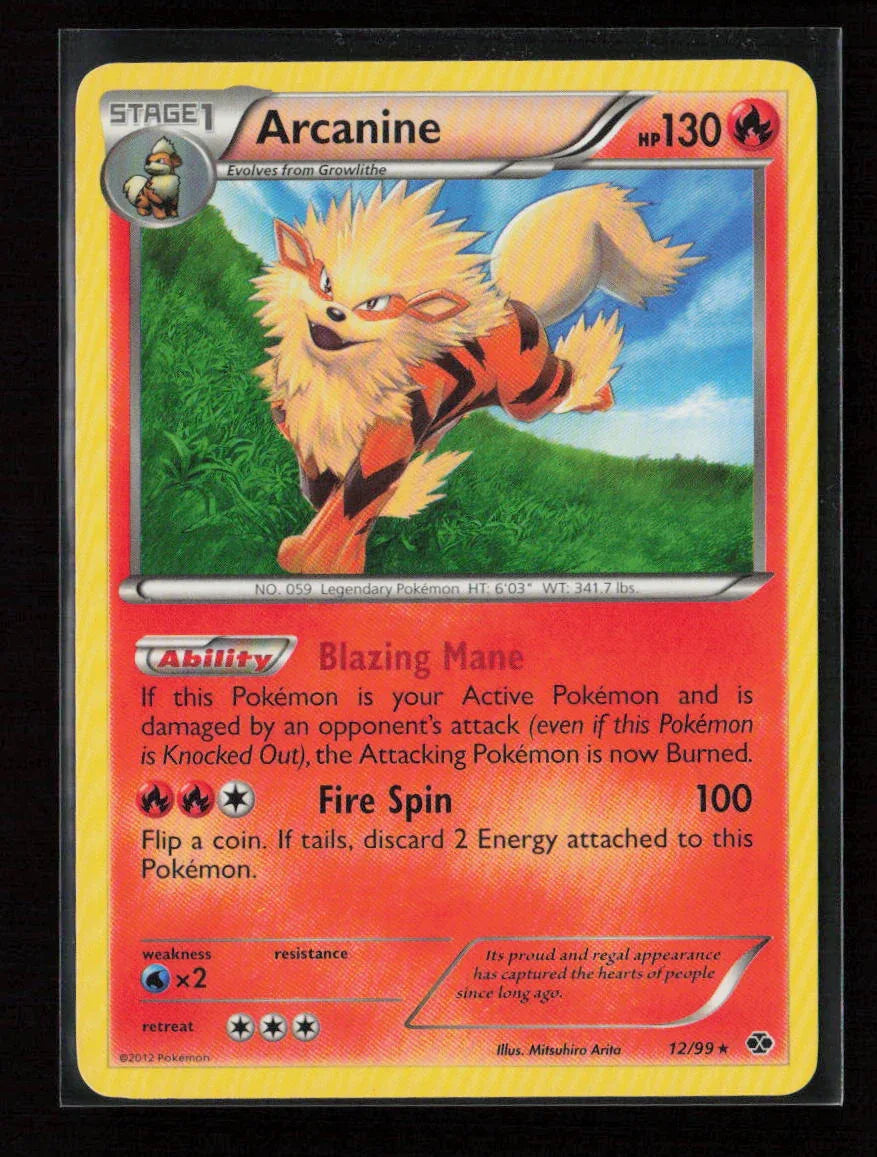Arcanine (12) Rare Next Destinies 12/99 MP - Kang's Collectibles