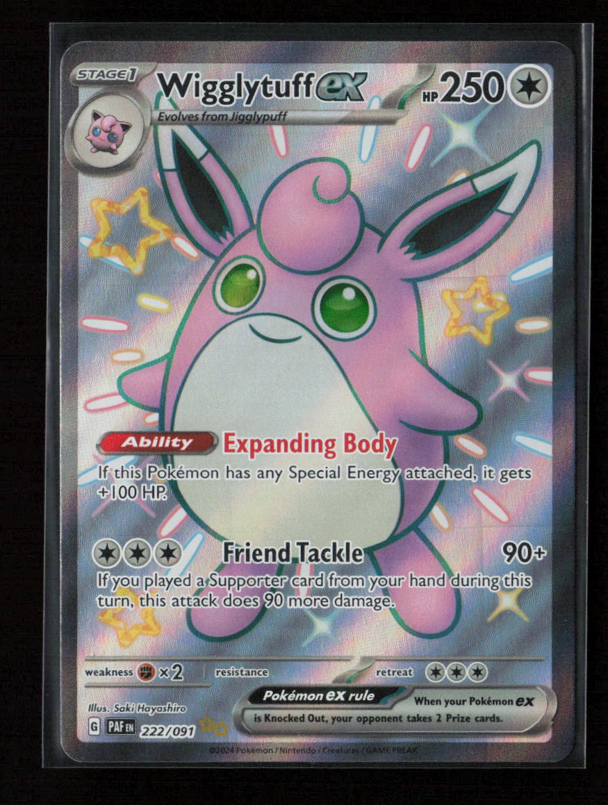 Wigglytuff ex Shiny Ultra Rare SV: Paldean Fates 222/091 NM