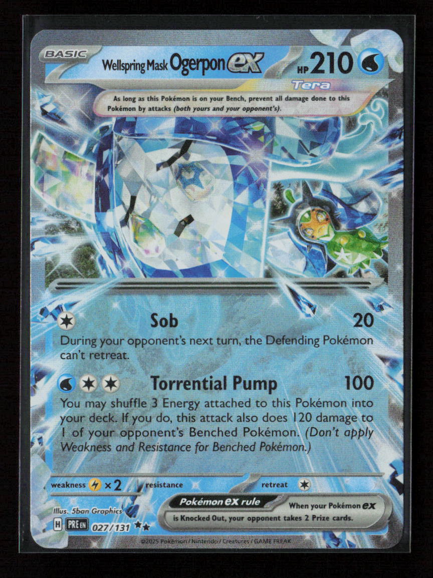 Wellspring Mask Ogerpon ex - Double Rare SV: Prismatic Evolutions 027/131 NM