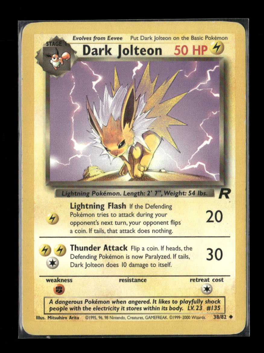 Dark Jolteon Uncommon Team Rocket 38/82 LP