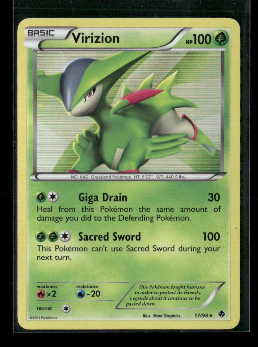 Virizion Holo Rare Emerging Powers 17/98 LP