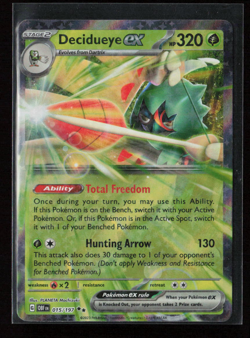 Decidueye ex Double Rare SV03: Obsidian Flames 015/197 NM
