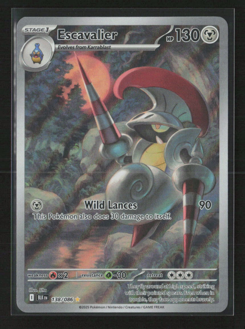 Escavalier - Illustration Rare SV: Black Bolt 138/086 NM