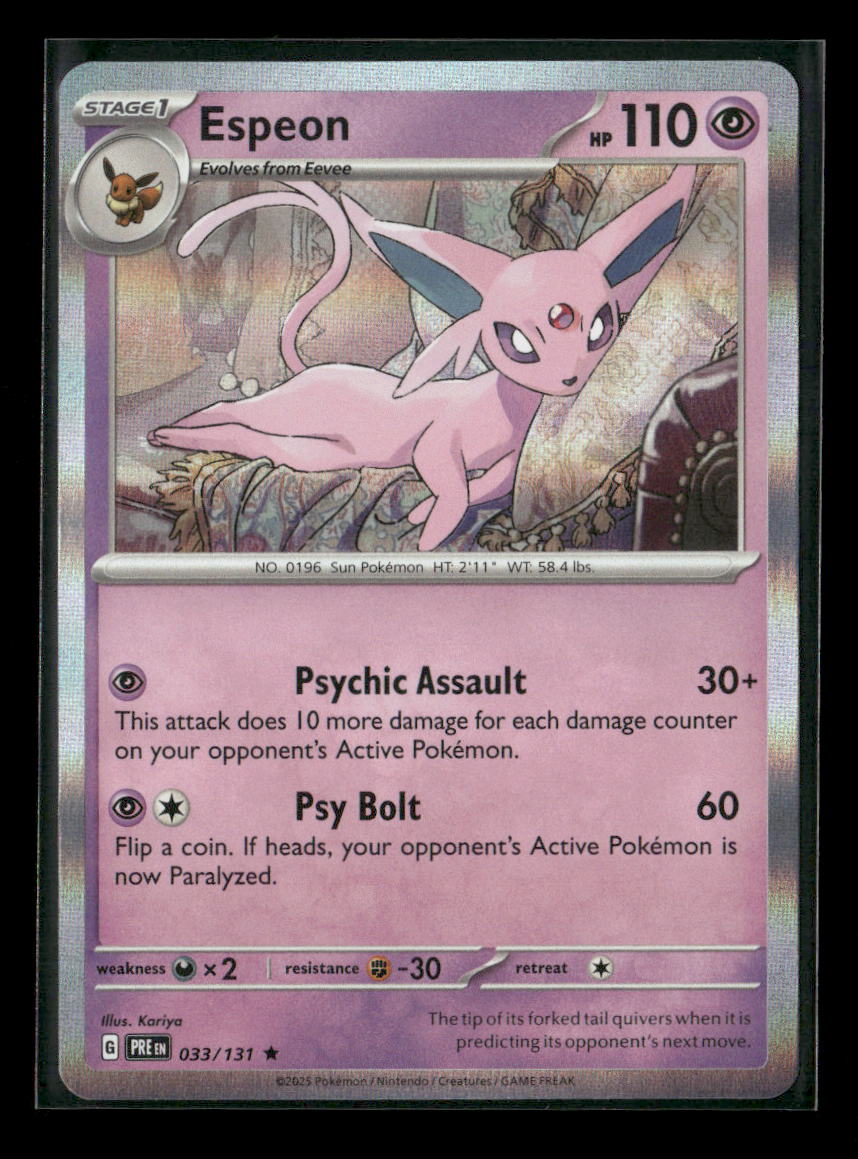 Espeon Rare SV: Prismatic Evolutions 033/131 NM