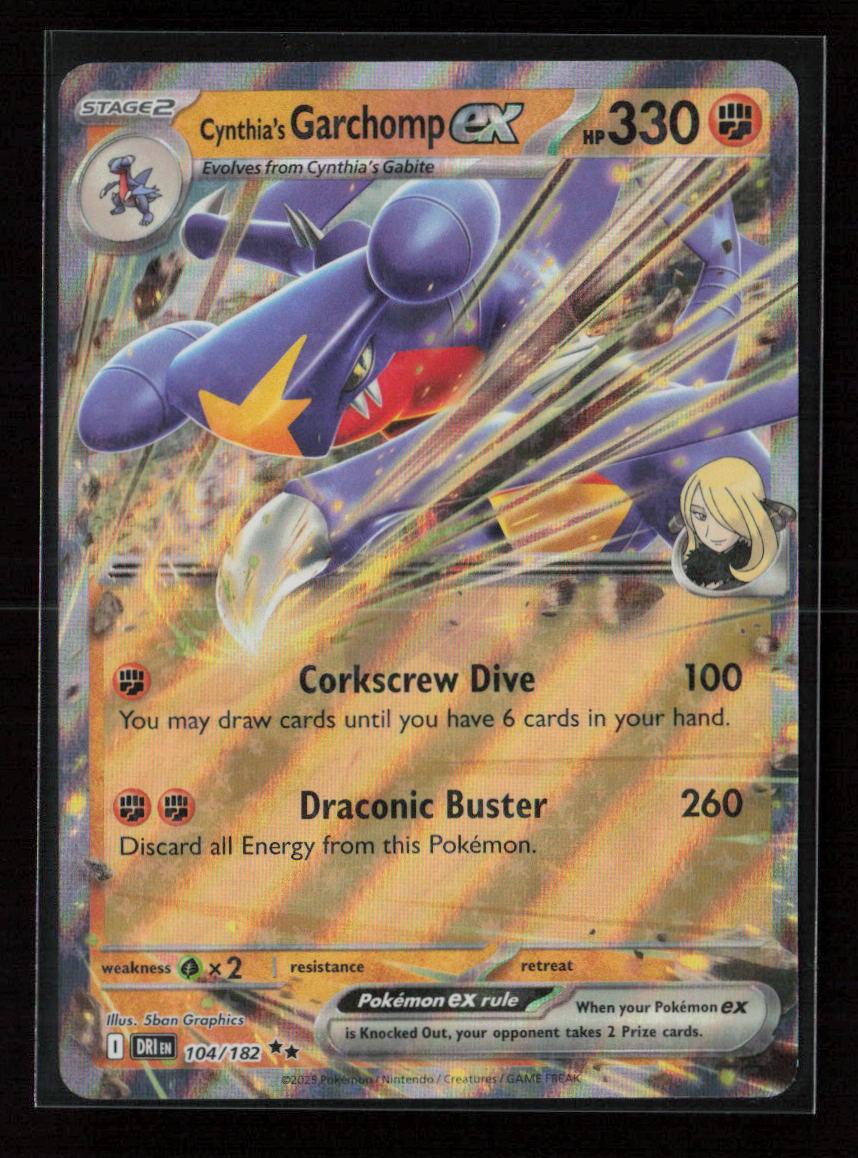 Cynthia's Garchomp ex - Double Rare SV10: Destined Rivals 104/182 NM