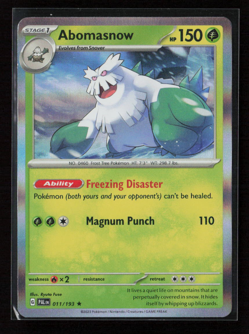 Abomasnow Rare SV02: Paldea Evolved 011/193 NM