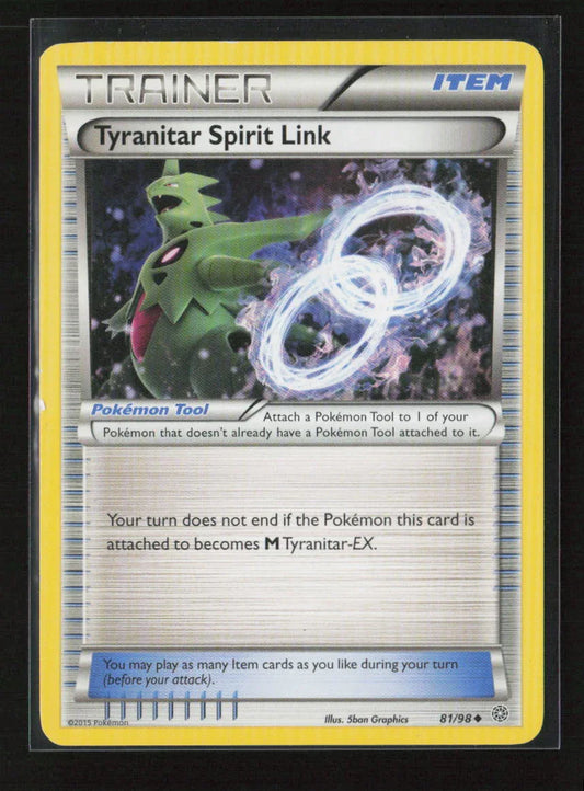 Tyranitar Spirit Link Uncommon XY - Ancient Origins 81/98 MP - Kang's Collectibles