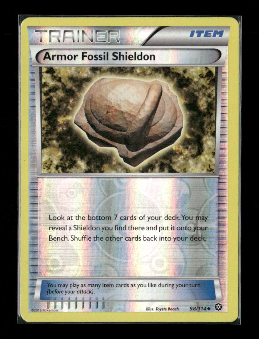 Armor Fossil Shieldon Uncommon XY - Steam Siege 98/114 LP