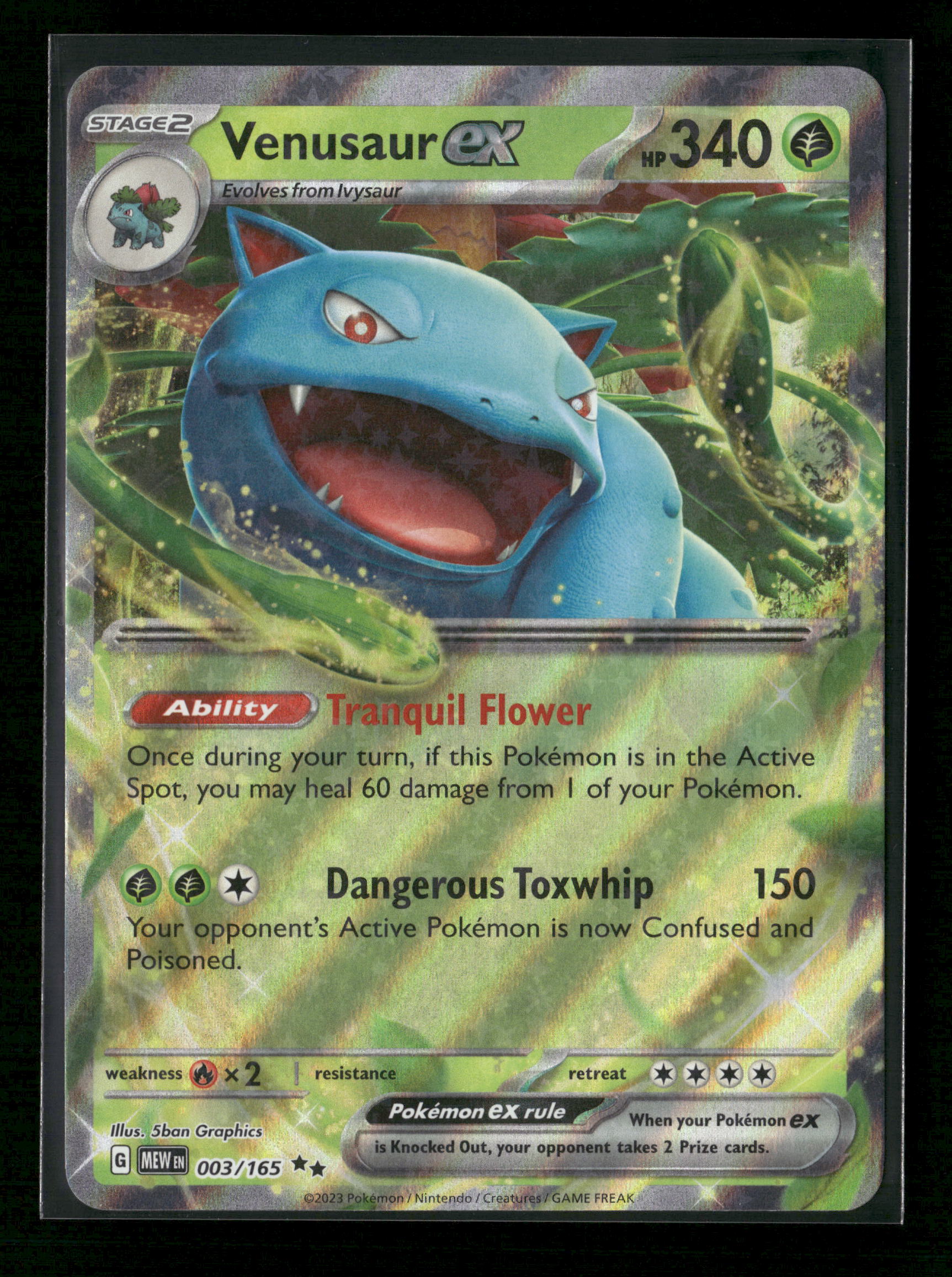 Venusaur ex - Double Rare SV: Scarlet & Violet 151 003/165 NM