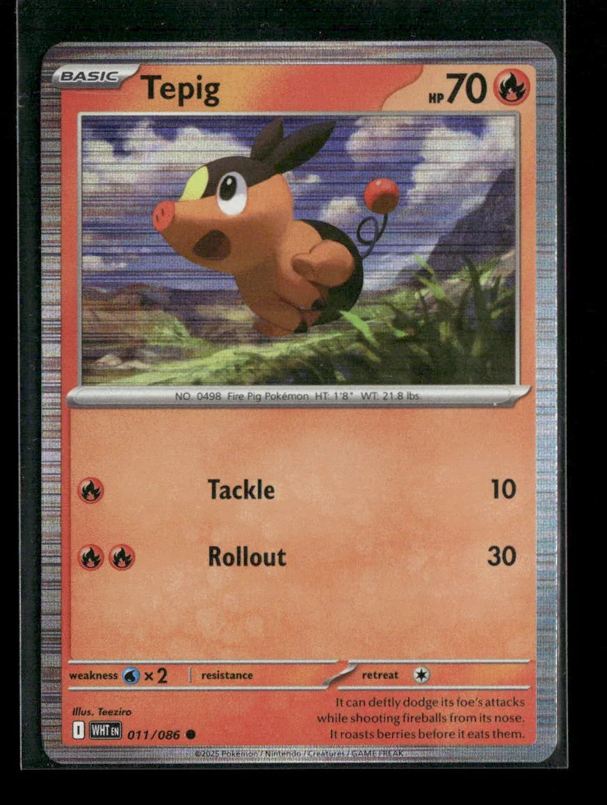 Tepig Common SV: White Flare 011/086 NM - Kang's Collectibles