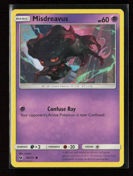 Misdreavus Common SM - Crimson Invasion 39/111 LP - Kang's Collectibles