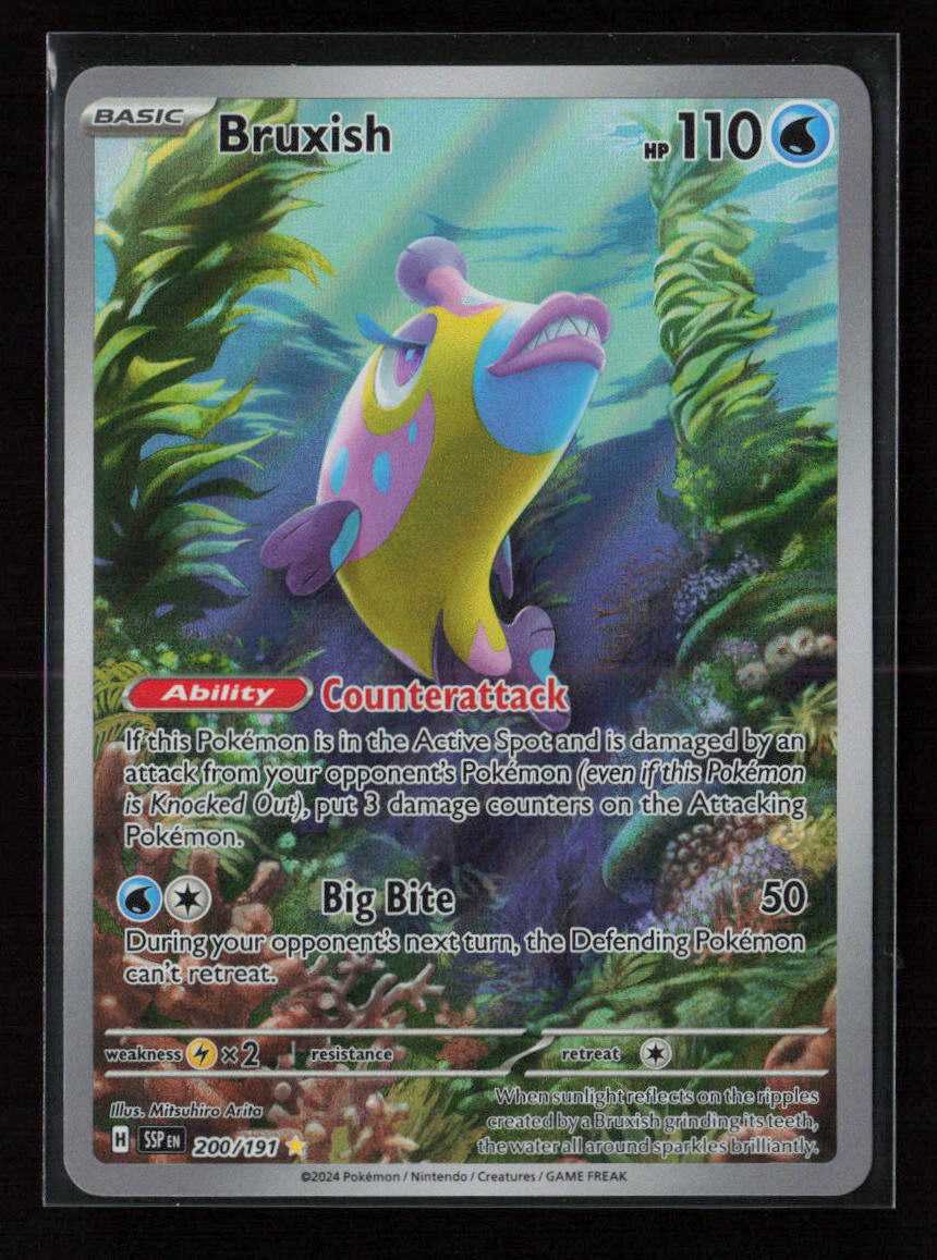 Bruxish - Illustration Rare SV08: Surging Sparks 200/191 NM