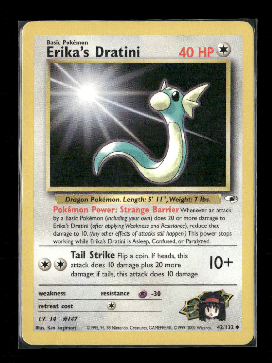 Erika's Dratini Uncommon Gym Heroes 042/132 LP