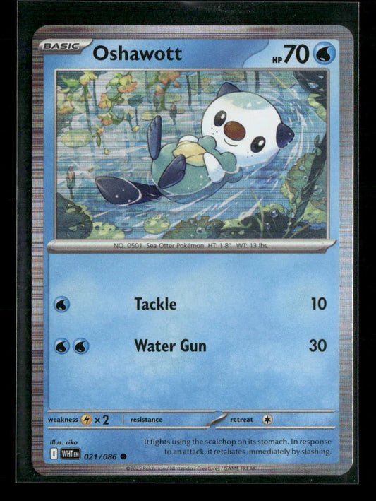Oshawott Common SV: White Flare 021/086 NM - Kang's Collectibles