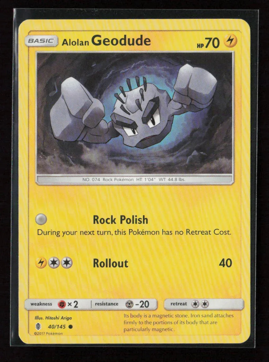 Alolan Geodude Common SM - Guardians Rising 40/145 NM - Kang's Collectibles