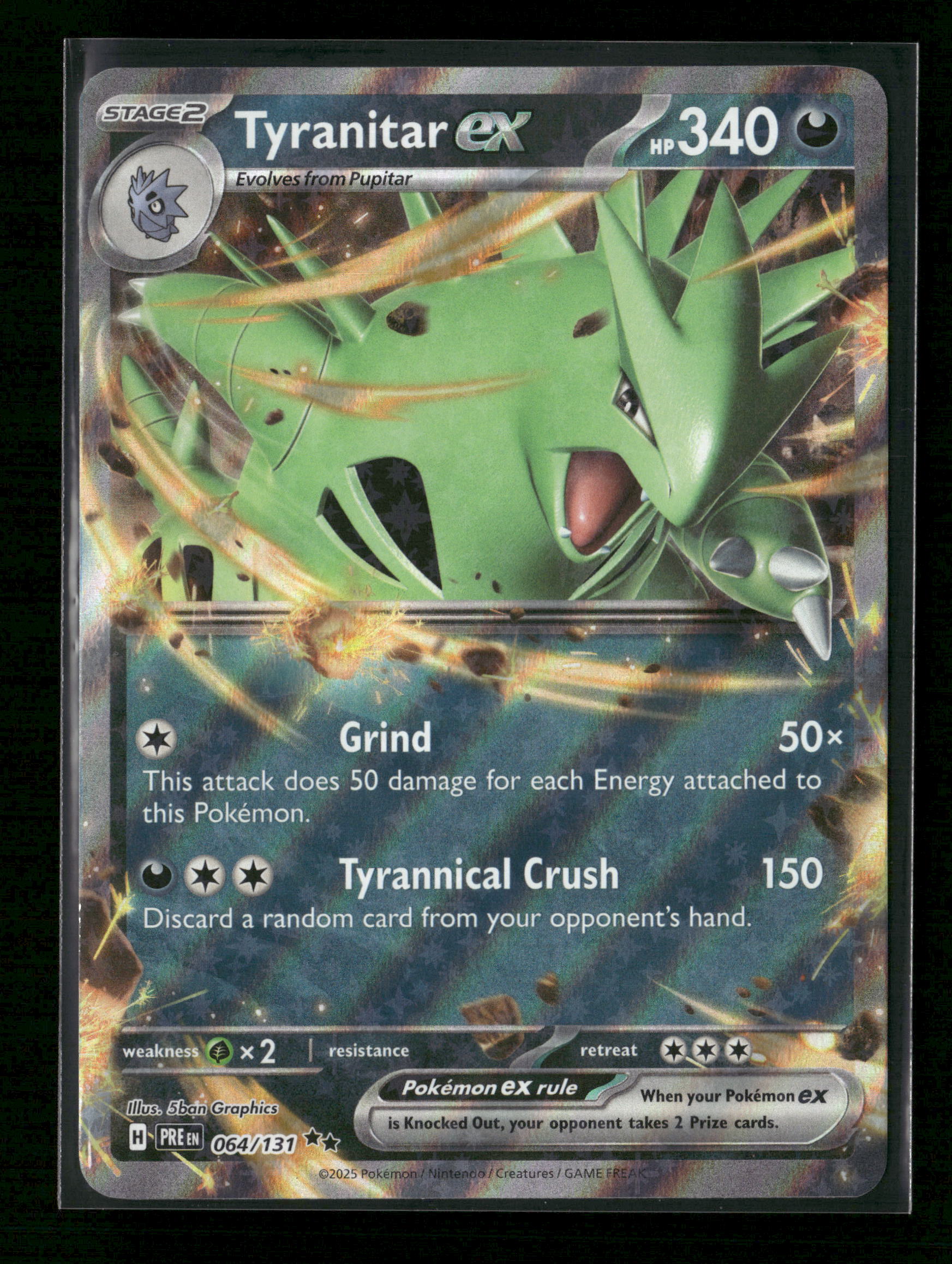 Tyranitar ex Double Rare SV: Prismatic Evolutions 064/131 NM