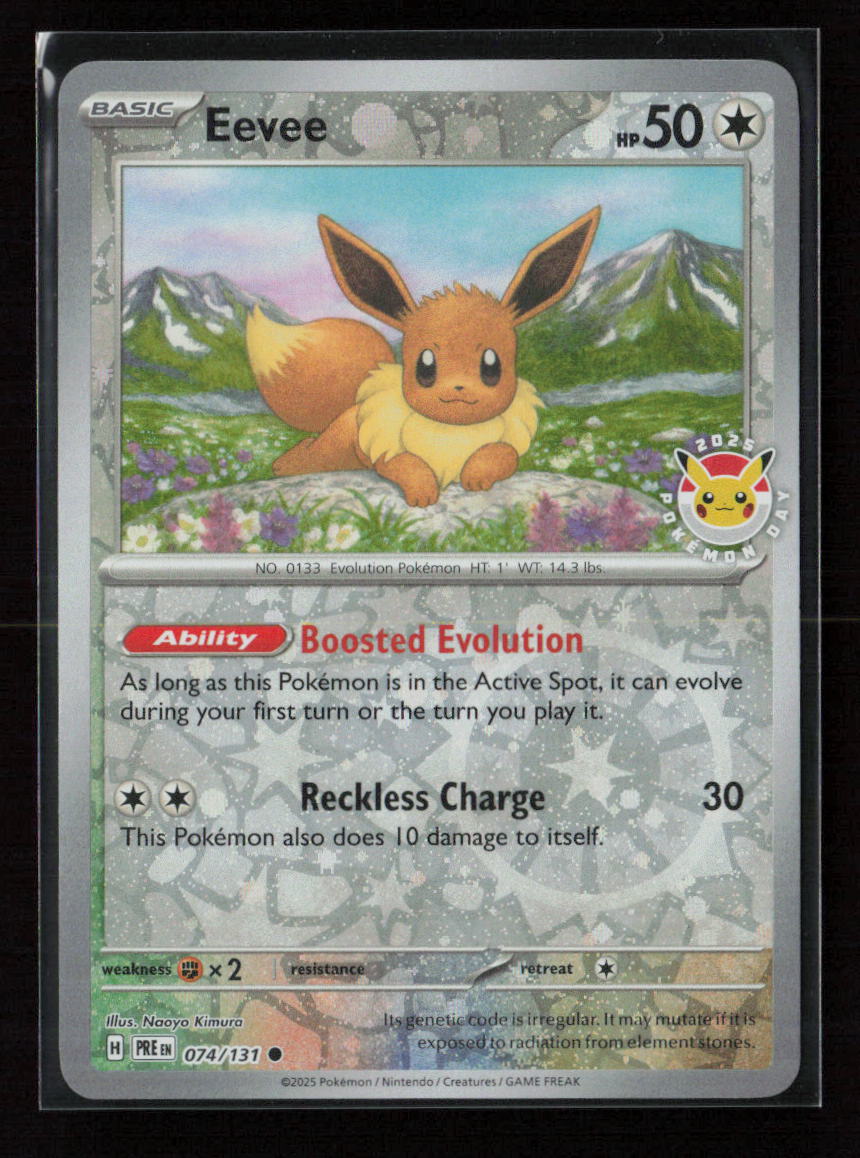 Eevee -  (Pokemon Day 2025) (Reverse Cosmos Holo) Promo Miscellaneous Cards & Products 074/131 NM