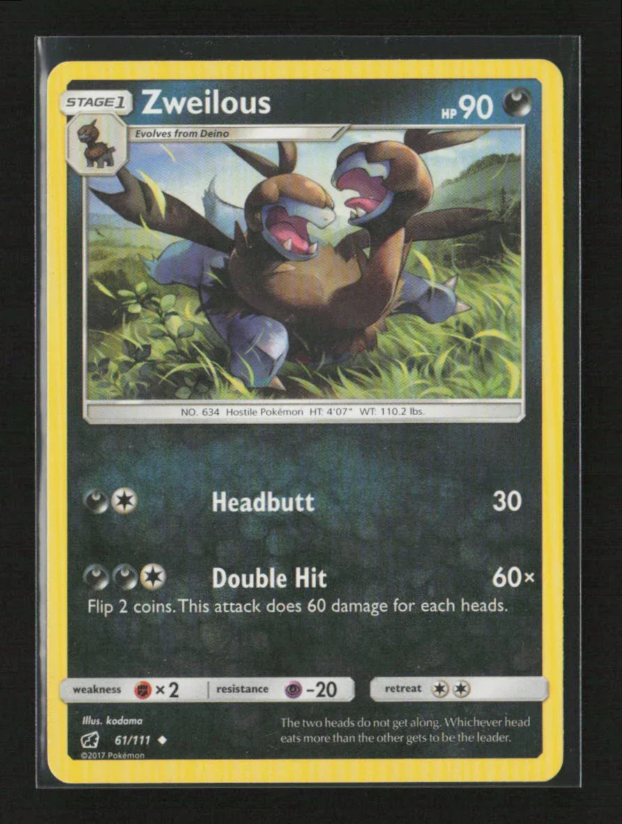 Zweilous Uncommon SM - Crimson Invasion 61/111 MP - Kang's Collectibles