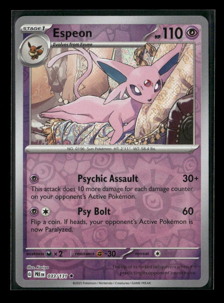 Espeon Rare SV: Prismatic Evolutions 033/131 NM