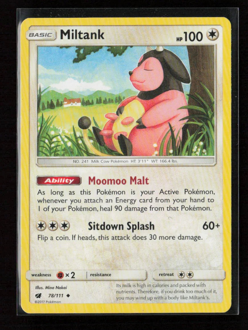Miltank Uncommon SM - Crimson Invasion 78/111 LP - Kang's Collectibles