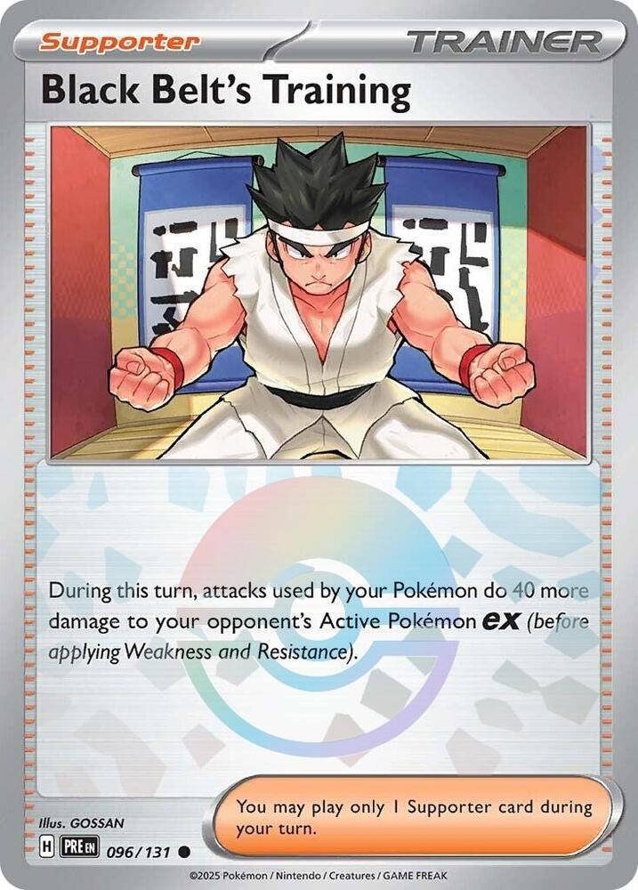 Black Belt's Training - (Poke Ball Pattern) Common SV: Prismatic Evolutions 096/131 NM