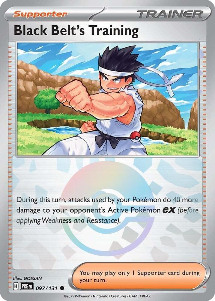 Black Belt's Training - (Poke Ball Pattern) Common SV: Prismatic Evolutions 097/131 NM