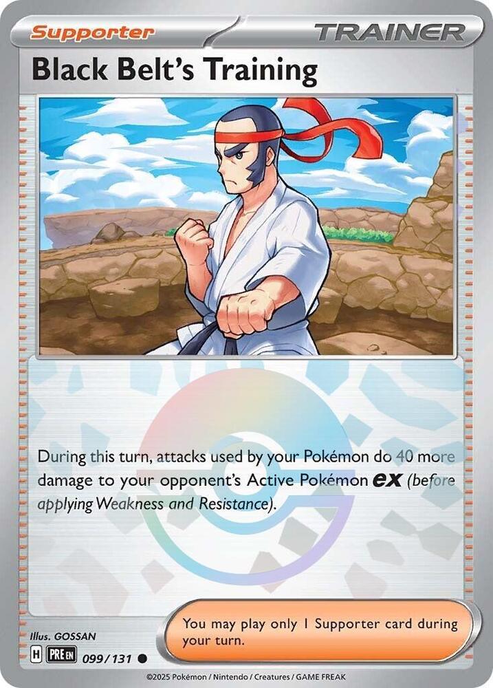 Black Belt's Training - (Poke Ball Pattern) Common SV: Prismatic Evolutions 099/131 NM