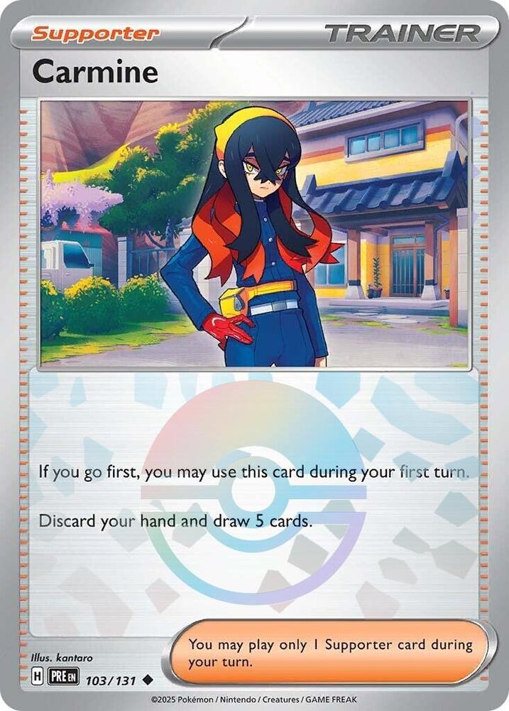 Carmine (Poke Ball Pattern) Uncommon SV: Prismatic Evolutions 103/131 NM