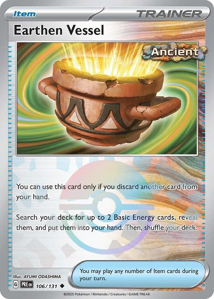 Earthen Vessel (Poke Ball Pattern) Uncommon SV: Prismatic Evolutions 106/131 NM