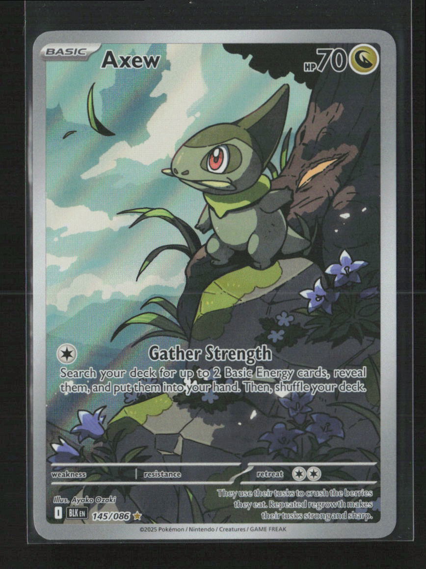 Axew - Illustration Rare SV: Black Bolt 145/086 NM