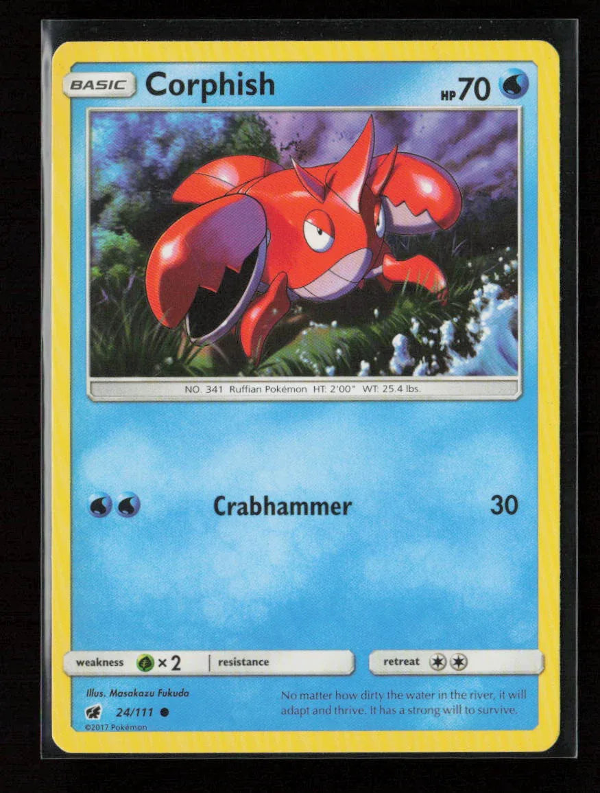 Corphish Common SM - Crimson Invasion 24/111 MP - Kang's Collectibles