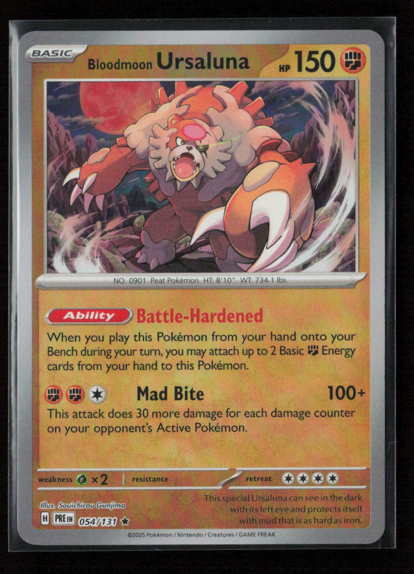 Bloodmoon Ursaluna (Poke Ball Pattern) Rare SV: Prismatic Evolutions 054/131 NM