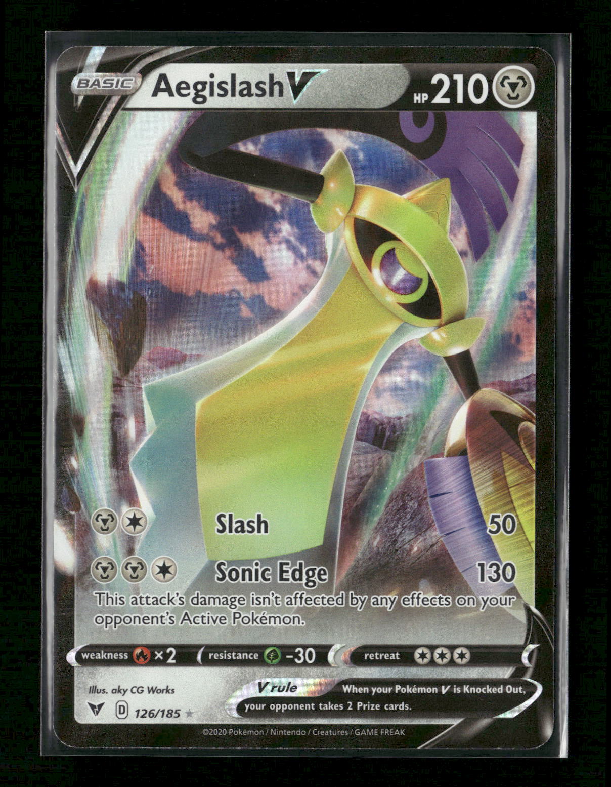 Aegislash V Ultra Rare SWSH04: Vivid Voltage 126/185 NM