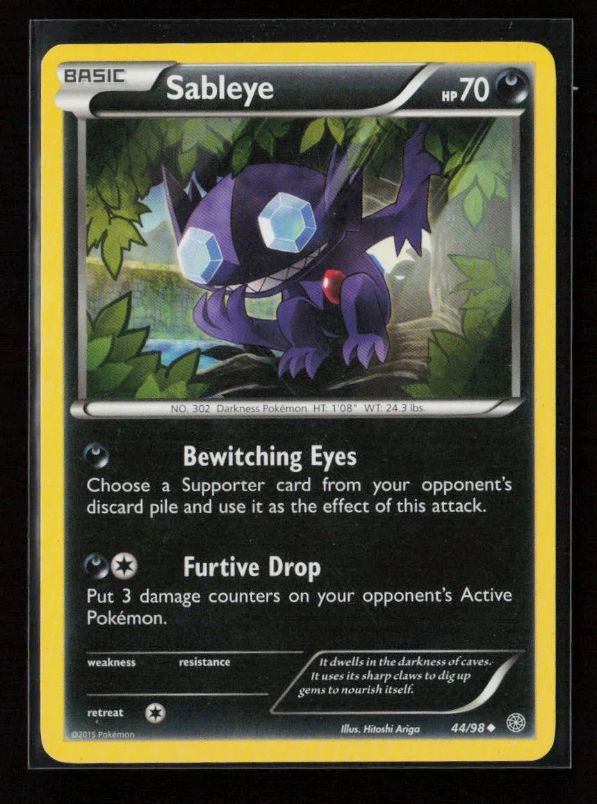 Sableye Uncommon XY - Ancient Origins 44/98 MP - Kang's Collectibles