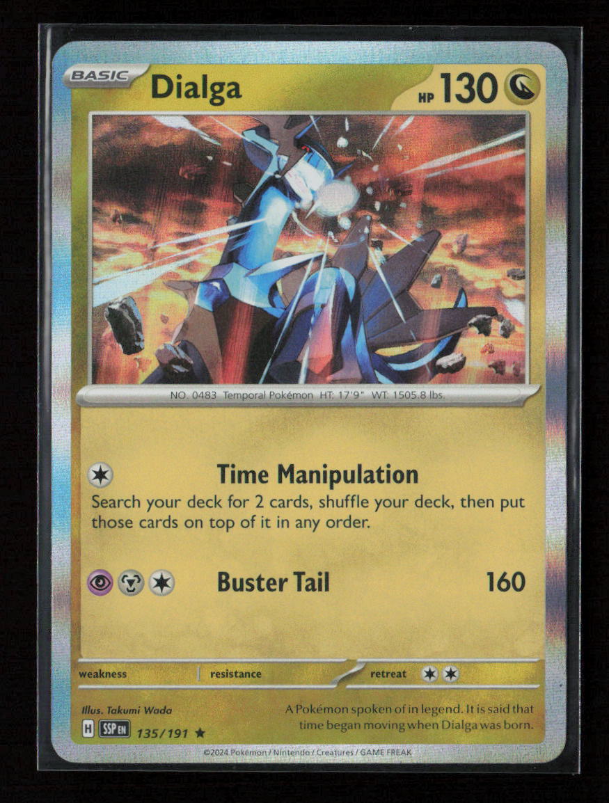 Dialga Rare SV08: Surging Sparks 135/191 NM