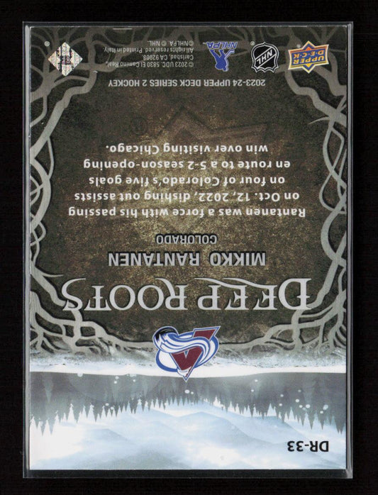 Mikko Rantanen 2023 Upper Deck Deep Roots DR-33 NM - Kang's Collectibles