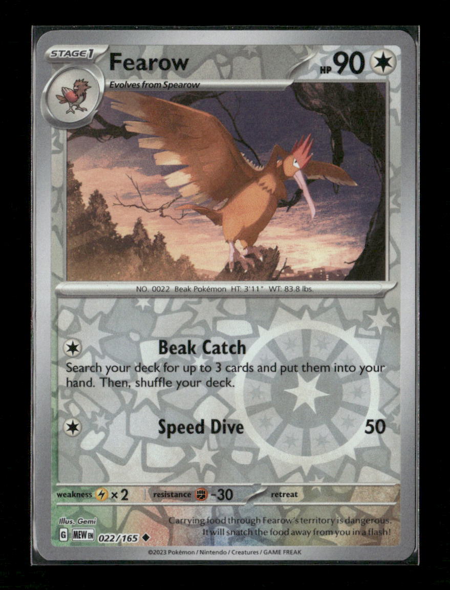 Fearow Uncommon SV: Scarlet & Violet 151 022/165 LP