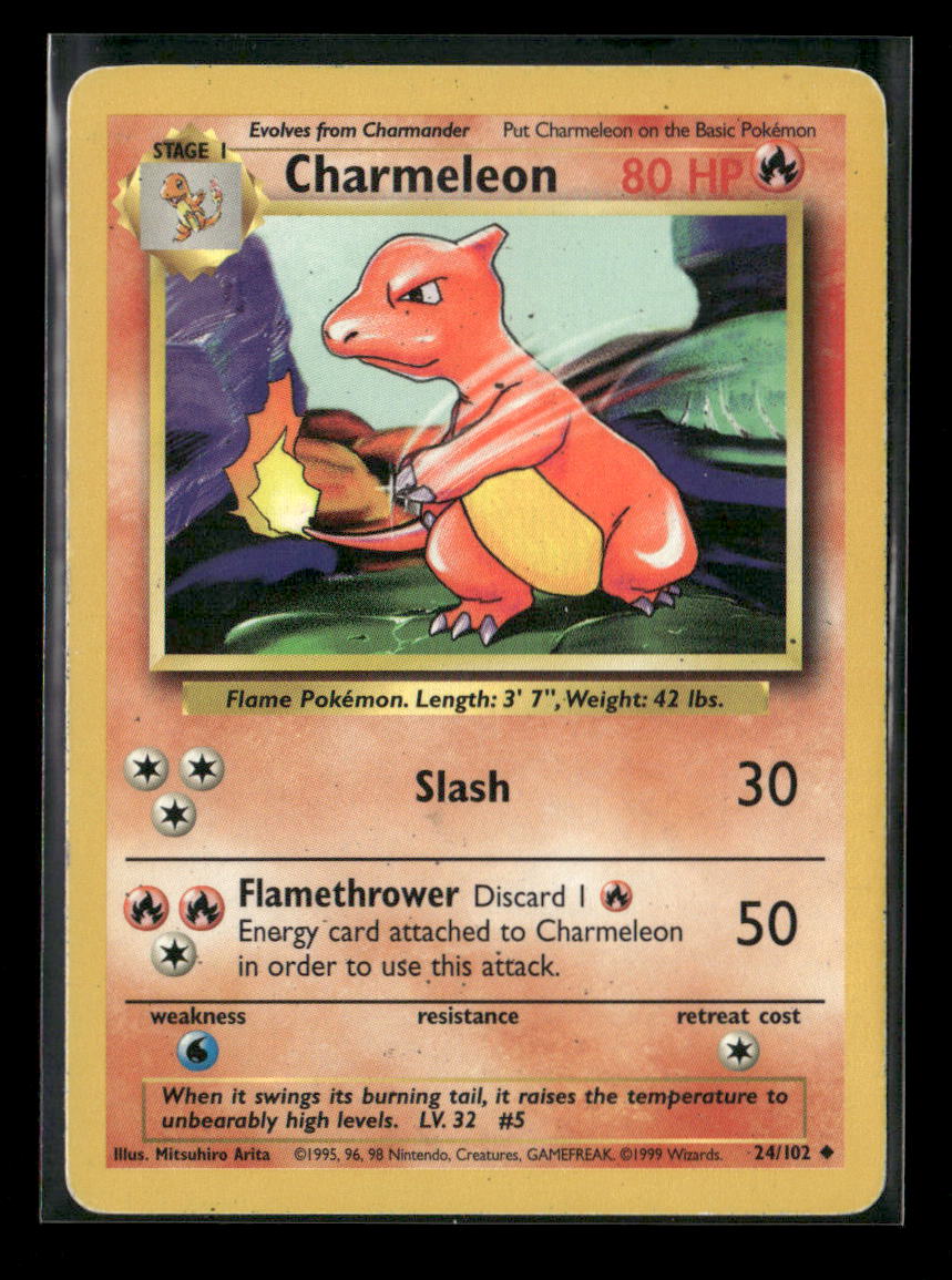 Charmeleon Uncommon Base Set 024/102 NM