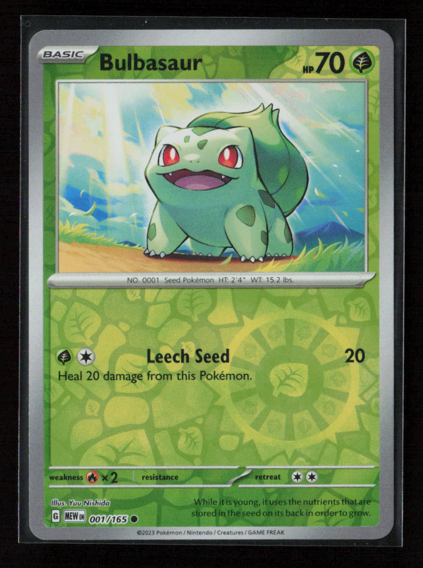 Bulbasaur - Common SV: Scarlet & Violet 151 001/165 NM