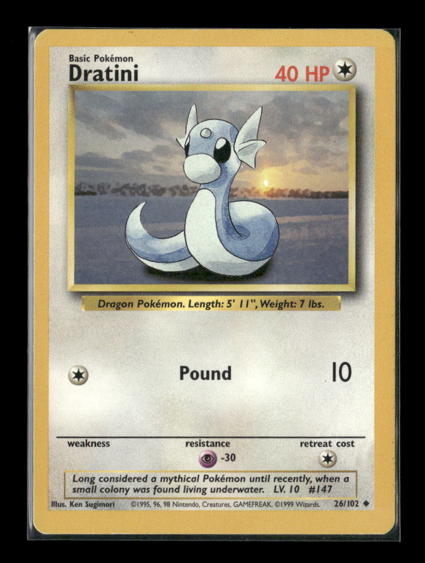 Dratini Uncommon Base Set 026/102 LP