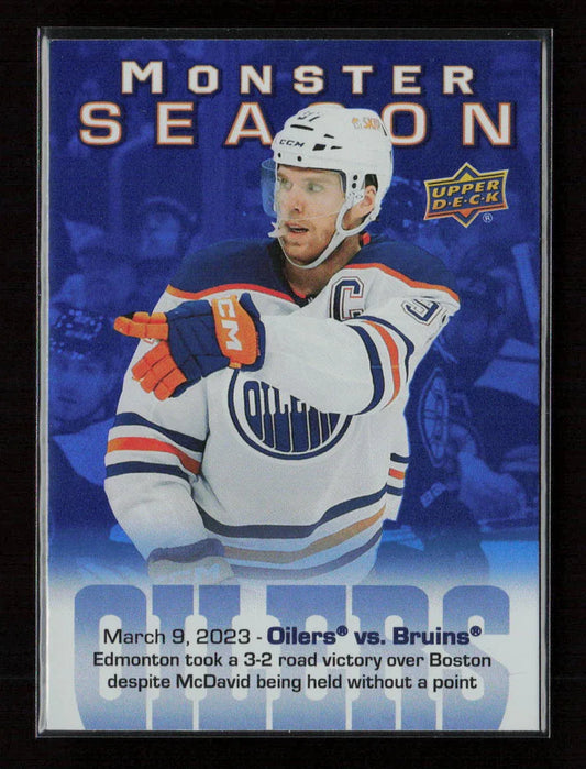 Connor McDavid 2023 Upper Deck Monster Season MS-2 NM - Kang's Collectibles