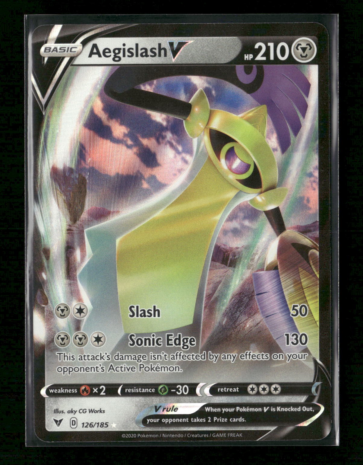Aegislash V Ultra Rare SWSH04: Vivid Voltage 126/185 NM