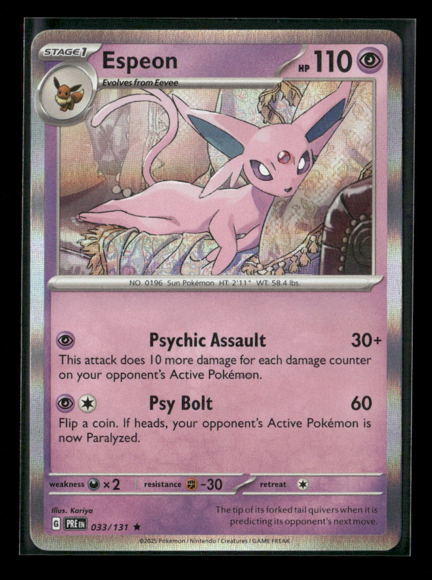 Espeon Rare SV: Prismatic Evolutions 033/131 NM