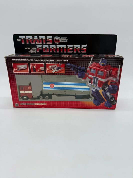 Vintage G1 Optimus Prime 1984 - 1st Edition Metal Plate Variant with Box - Kang's Collectibles