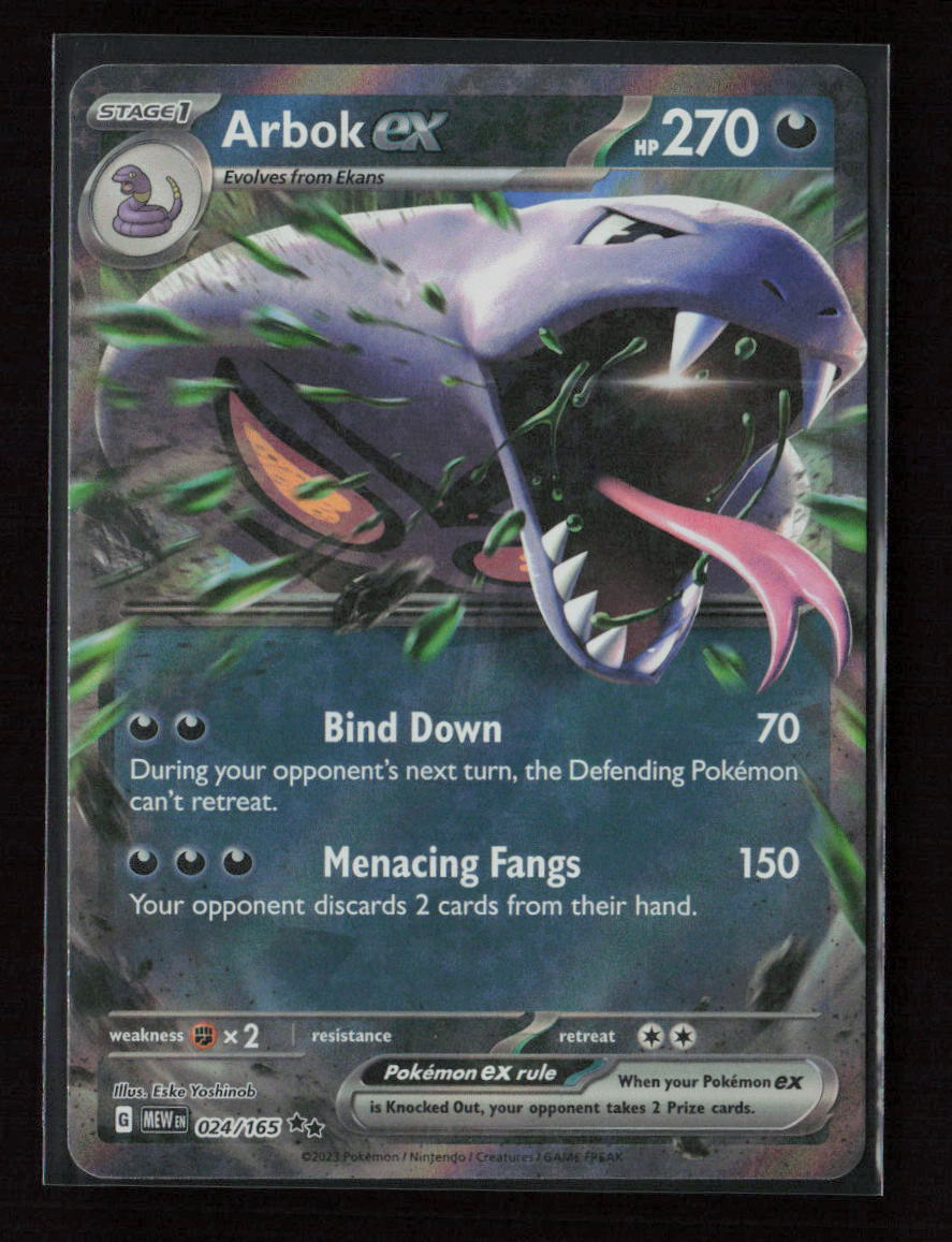 Arbok ex - Double Rare SV: Scarlet & Violet 151 024/165 NM