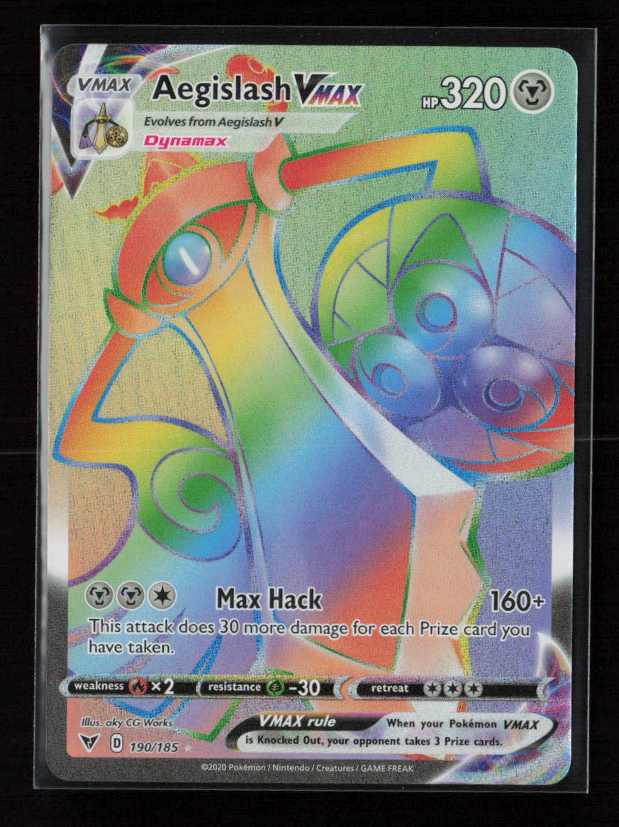 Aegislash VMAX (Secret) Secret Rare SWSH04: Vivid Voltage 190/185 NM