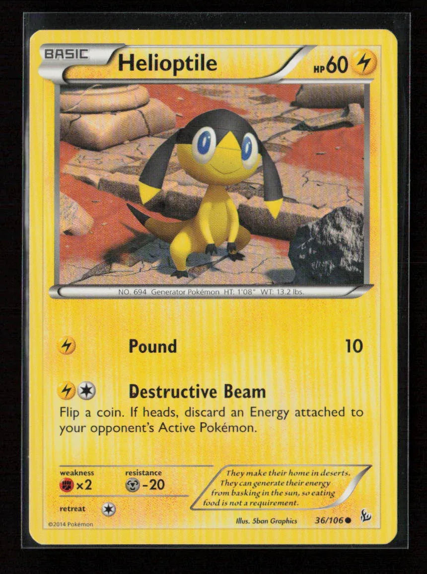 Helioptile Common XY - Flashfire 36/106 MP - Kang's Collectibles