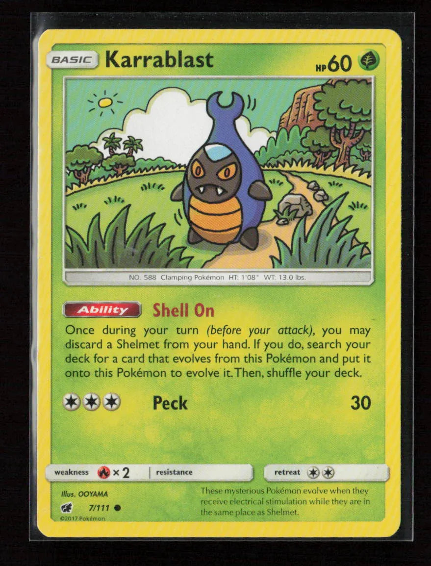 Karrablast Common SM - Crimson Invasion 7/111 MP - Kang's Collectibles