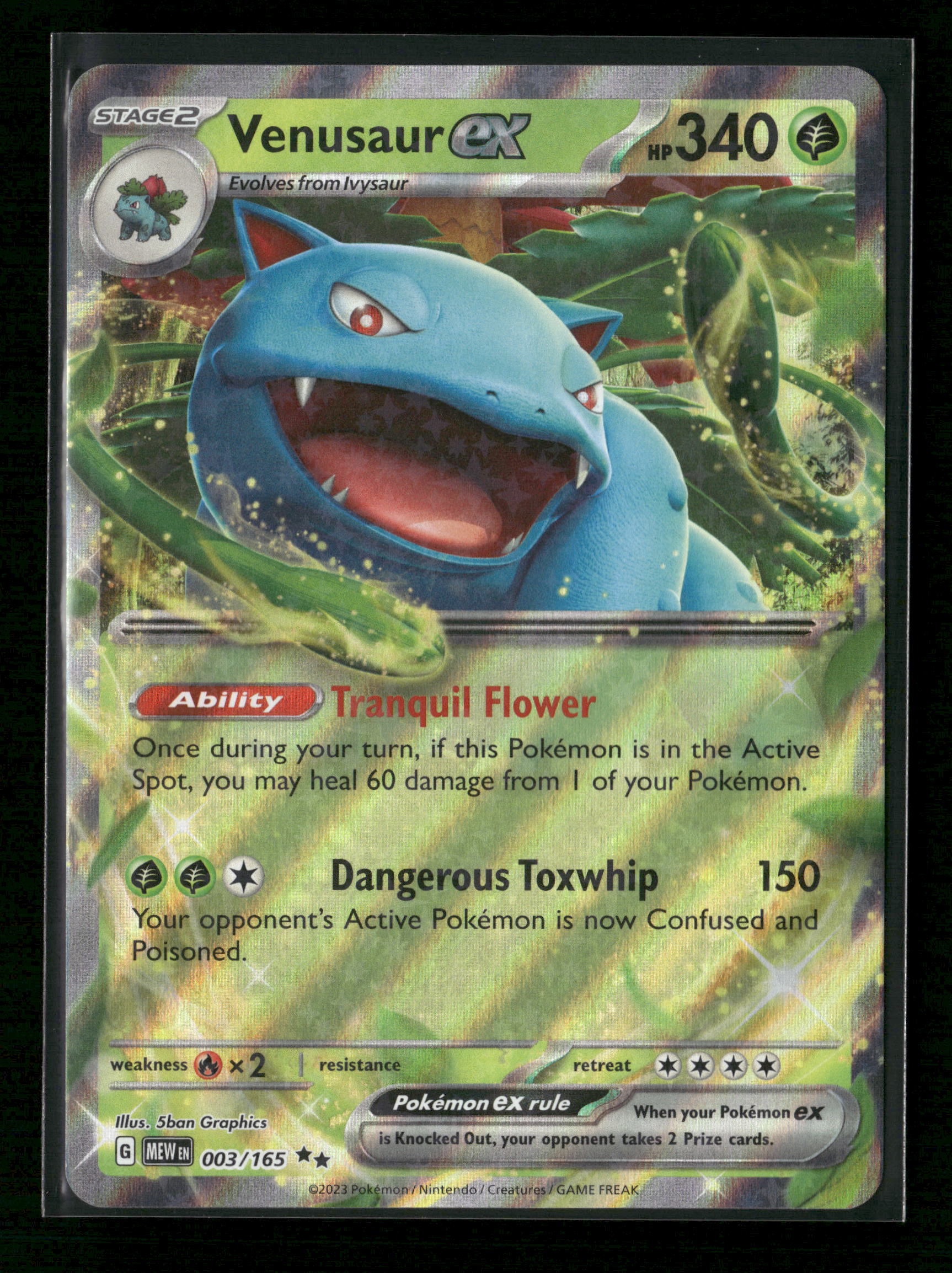 Venusaur ex - Double Rare SV: Scarlet & Violet 151 003/165 NM